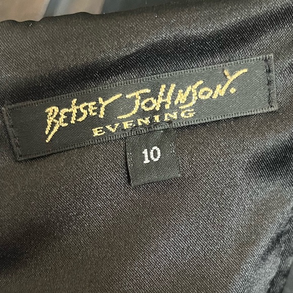 Black gorgeous 10 one shoulder w/ vine +rose Bow on back sweetheart front fitted - Picture 7 of 7